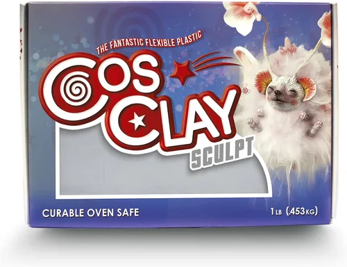 Cosclay Sculpt - Gris firme medio, arcilla polimérica flexible (6 libras)