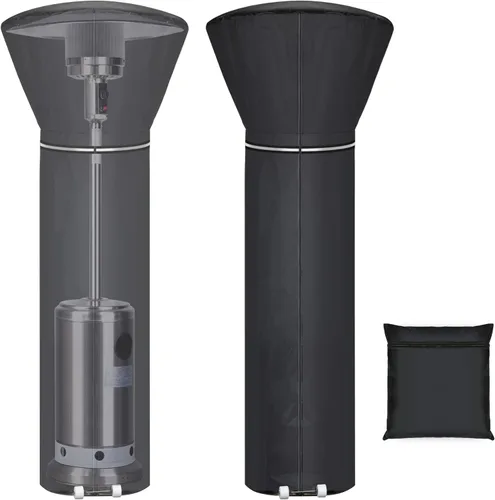 Cubiertas para calentador de patio mejoradas impermeables, cubierta de calentador para exteriores con cinta reflectante, cremallera y bolsa de
