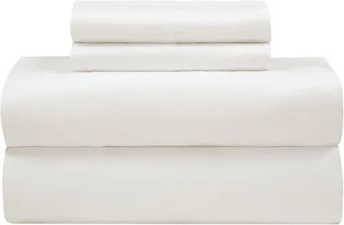 Miniatura 24 de Royale Linens - Juego de sábanas de 400 hilos, 100 % algodón cultivado en EE. UU., 4 piezas, sábana de satén, tamaño Queen - 1 sábana bajera, 1