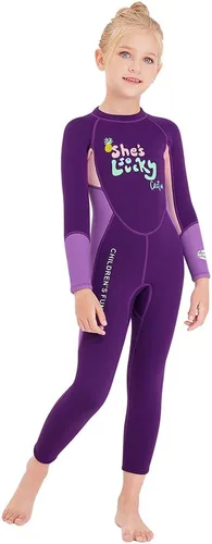 Miniatura 11 de Traje de neopreno de cuerpo completo para niños y niñas, traje de baño térmico de 0.098 pulgadas para niños pequeños, jóvenes, adolescentes, manga