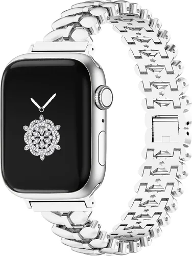Miniatura 19 de Correas de cadena cool de 38/40/41/42/44/45/46mm para mujeres compatibles con las correas de Apple Watch Series 11/ SE3/10/9/8/7/6/5/4, pulsera