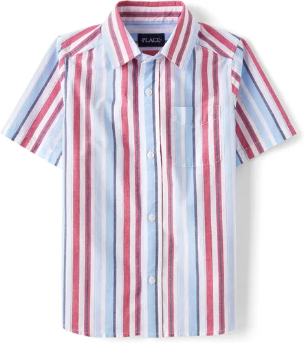 Miniatura 20 de The Children's Place - Camisa de manga corta con botones para niños grandes