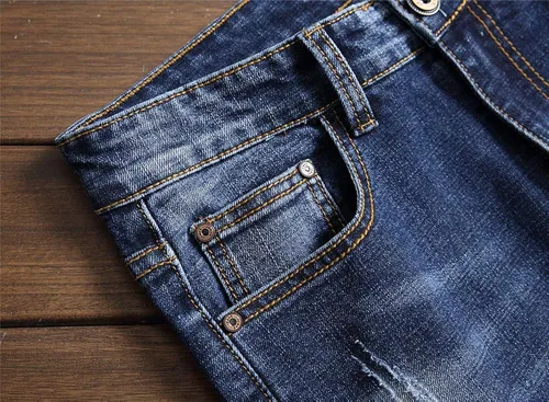 Miniatura 4 de AITITIA Jeans rasgados de corte regular para hombre