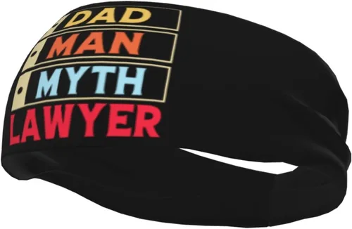Miniatura 3 de Dad Man Myth Lawyer Headband for Men Women Sports Sweatband for Fitness Exercise Moisture Wicking Running Yoga Hairbands