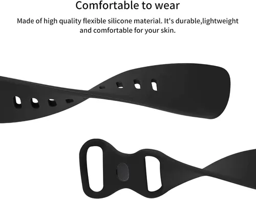 Miniatura 4 de Lamshaw Correa de reloj inteligente compatible, correas de repuesto deportivas de silicona para TOOBUR IDW13 1.8" Smart Watch y más Negro