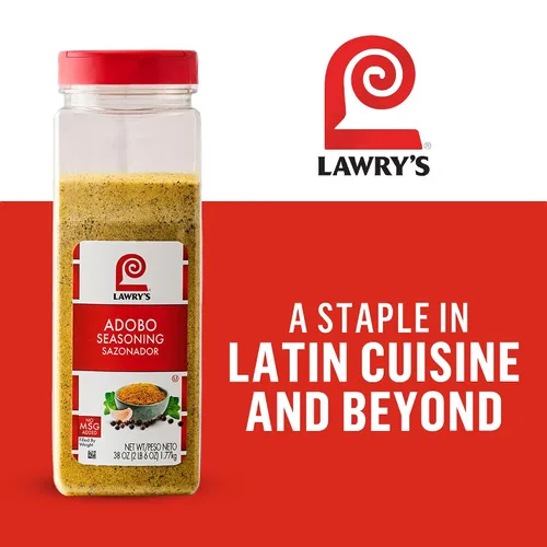 Miniatura 3 de Lawry's Condimento, Adobo, condimento multiusos, hecho para chefs, mezcla clásica de ajo, orégano, cúrcuma, sal y pimienta negra, para tacos, pollo