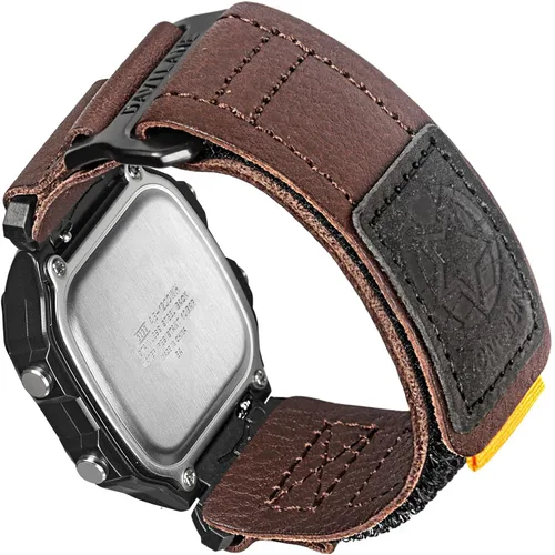 Miniatura 7 de Correa de reloj de cuero genuino de 0.709 in compatible con G-Shock AE-1200/AE-1000W/1100W/AE-1300, W-735H/W-216H/218H W-219H/F-91W/F-94W/F-105W