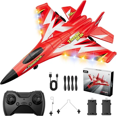 4DRC Avión RC de Espuma para Niños y Adultos, Avión de Control Remoto RC Jet Helicóptero Drone Avión para Niños y Adultos Principiantes, Caza RC