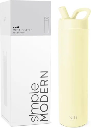 Miniatura 19 de Simple Modern Botella de agua con tapa de pajilla Termo de acero inoxidable aislado Botellas de agua reutilizables para viajes para gimnasio
