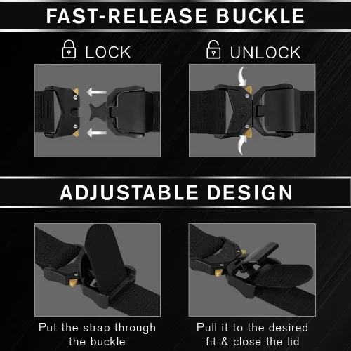 Miniatura 5 de TECEUM Tactical Belt – Heavy-Duty & Quick Release – Military, Work, Rigger, Duty & Utility Belt for Men