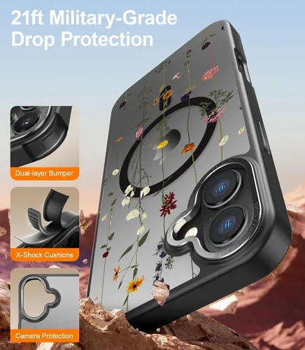 Miniatura 259 de Goodon para iPhone 15 Pro Max con protector de pantalla de privacidad, compatible con Magsafe, funda translúcida mate a prueba de golpes - Linda