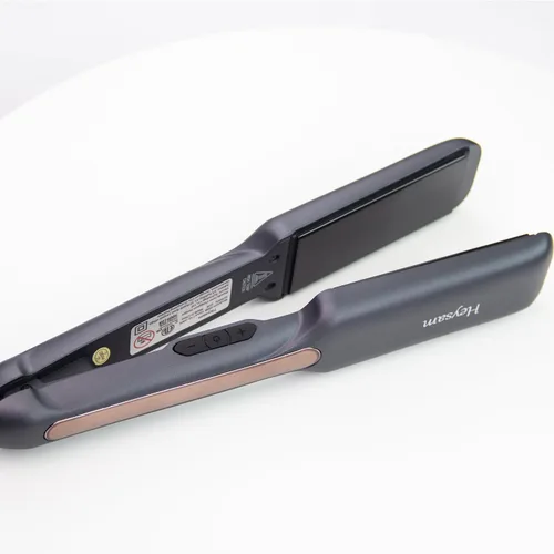 Miniatura 7 de Heysam Plancha de pelo y rizador 2 en 1, plancha de pelo portátil de doble voltaje, plancha plana de cerámica de titanio de 1.6 pulgadas