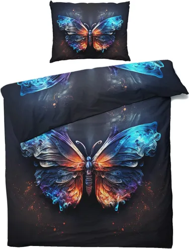 Miniatura 14 de Funda de edredón abstracta tamaño individual Juego de ropa de cama geométrica 2 piezas Funda de edredón con patrón de microfibra suave