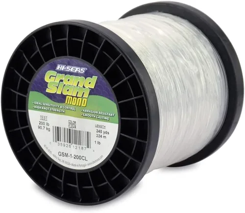 Miniatura 22 de Sedal de Pesca de Monofilamento HI-SEAS Grand Slam - Fuerte y Resistente a la Abrasión en Transparente, Rosa, Verde, Azul Ahumado, Amarillo