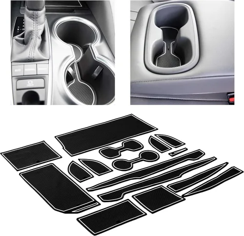 Miniatura 48 de CupHolderHero Compatible con accesorios Toyota Tundra 2014-2021 - Insertos de portavasos antideslizantes antipolvo, tapetes para consola central