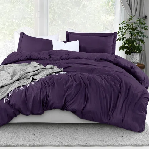 Miniatura 26 de Utopia Bedding Juego de funda de edredón tamaño individual - 2 piezas con cierre de cremallera - 1 funda de edredón 68X90 pulgadas y 1 funda de Beige