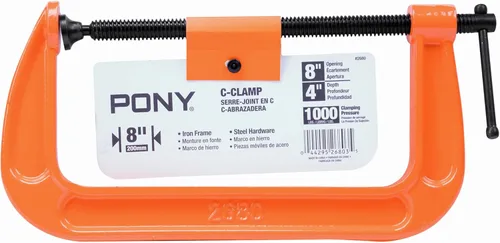 Miniatura 6 de Pony Jorgensen 2680 Abrazadera C de 8 pulgadas, naranja