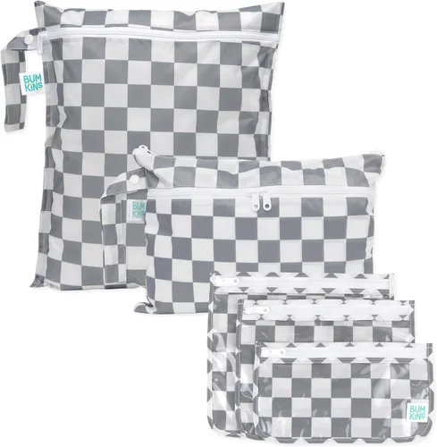Miniatura 16 de Bolsa impermeable húmeda Bumkins y bolsas de mano húmedas secas para bebé, viaje, traje de baño, pañales de tela, piezas de bomba, piscina, ropa