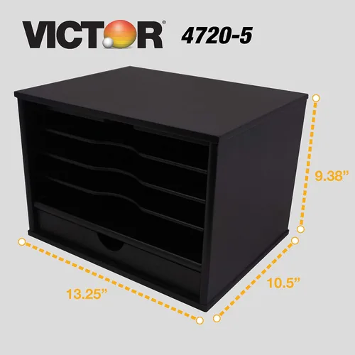 Miniatura 6 de Simply Put 4720-5 - Organizador de escritorio con 4 estantes, color negro