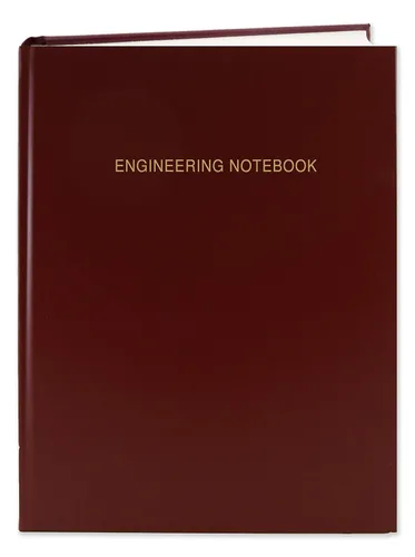 Miniatura 3 de Libreta de notas de ingeniería de 96 páginas, de 8 7/8 x 11 1/4 pulgadas, con cubierta dura de costura Smyth, de la marca BookFactory