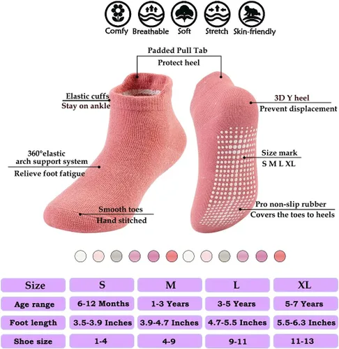 Miniatura 2 de Dicry Calcetines de tobillo antideslizantes para bebés y niños pequeños