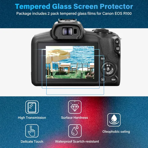 Miniatura 6 de Funda para cámara Canon EOS R100, funda protectora de silicona suave con protector de pantalla Accesorios para Canon R100, antiarañazos, goma ligera