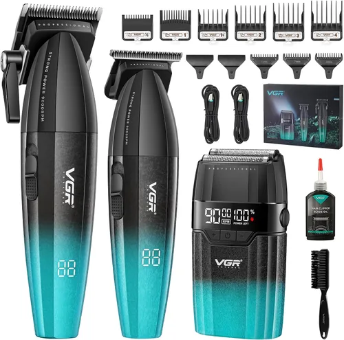 Miniatura 10 de VGR 640S3 Kit Profesional de Corte de Cabello 3 en 1, 9000RPM Cortapelos para Hombres Recortadora de Cabello Profesional y Conjunto de Afeitadoras