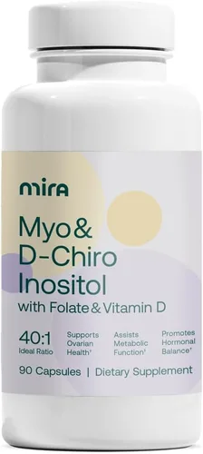 Miniatura 6 de MIRA Suplemento de SOP, Myo Inositol y D-Chiro Inositol Proporción 40:1, ayuda a promover el equilibrio hormonal y apoyar la salud ovárica