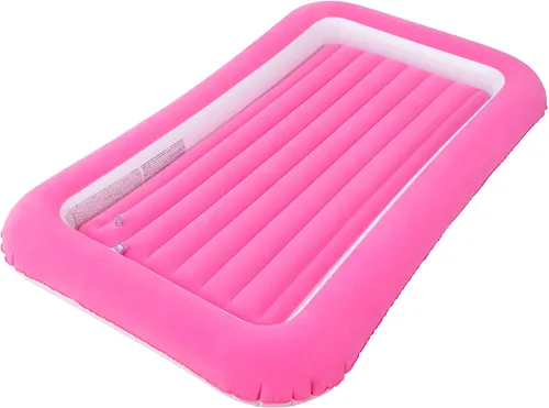 Miniatura 9 de Colchón de Aire para Niños Inflable Cama de Viaje para Niños Pequeños con Lados, Almohadilla para Dormir de Cuna, Azul Azul Oscuro