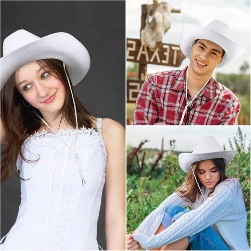 Miniatura 4 de Geyoga 9 piezas de sombrero de vaquero con estampado de cachemira bandanas y lentes de sol en forma de corazón para adultos disfraz de fiesta
