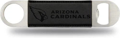 Miniatura 26 de Rico Industries NFL - Hoja de barra grabada con láser de piel sintética, gran accesorio para bebidas para el día del juego