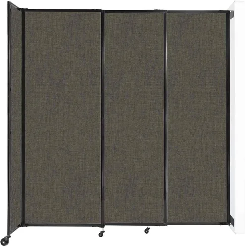 Miniatura 107 de Divisor de habitación de pared recta deslizante montado en la pared Anchos ajustables Ruedas de bloqueo Separador de habitación Paneles