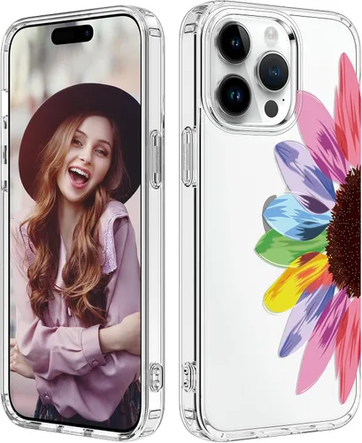 Miniatura 14 de ZQWY Funda compatible con iPhone 14/iPhone 13, estética transparente con diseño con protector de pantalla, protector de lente de cámara, a prueba