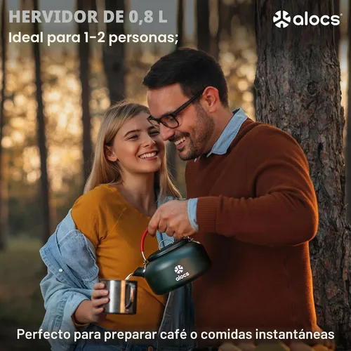 Miniatura 5 de Alocs Camping Cookware Set Camping Gear, Compact Camping Pots and Pans Set, Durable Hard Alumina Camping Cooking Set for Outdoor Backpacking Camping