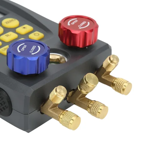 Miniatura 6 de Manómetro digital universal HVAC – Probador de presión y temperatura de vacío de alta precisión con agarre cómodo inteligente para sistemas de aire