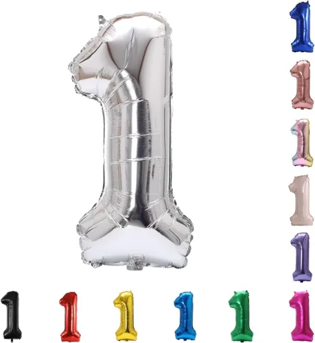 Miniatura 178 de YPSelected Globo grande de 32 pulgadas de helio con números 0-9 de papel de aluminio azul para cumpleaños, bodas y fiestas (Azul, 3)