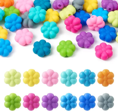 Miniatura 23 de Craftdady 20 cuentas de números de silicona de 0.531 in, números blancos y negros, 0-9, cuentas focales redondas para bolígrafos, manualidades