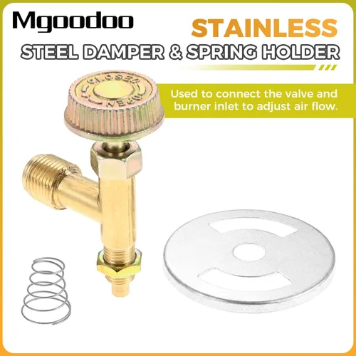 Miniatura 5 de Kit de Válvula de Control de Aguja de 3/8" Macho Giratorio con Rosca de Propano para Estufa de Cocina, Boquilla de Chorro de Propano de 0.047