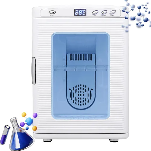 Incubadora científica de 25 L, laboratorio de incubadora digital de calefacción y refrigeración, control preciso de temperatura de 10 a 140.0 °F (72
