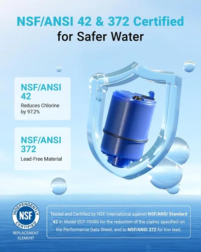 Miniatura 2 de AQUA CREST Filtro de agua certificado NSF, repuesto para todos los sistemas de filtración de grifos PUR®, PUR®PLUS y paquete de 3 filtros