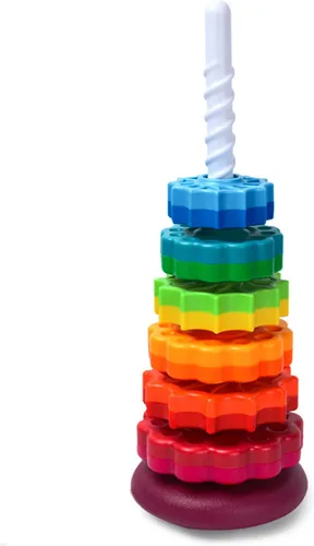 Miniatura 8 de Juguete giratorio para bebés, juguete apilable para bebés y niños pequeños, juguetes educativos de aprendizaje para niños pequeños, juguete de rueda