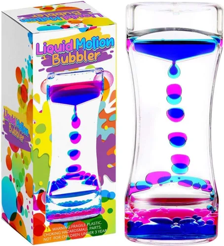 Miniatura 8 de Liquid Motion Bubbler - Temporizador sensorial, 2 minutos, gran juguete sensorial calmante de burbujas para niños con autismo, TDAH, ansiedad