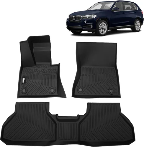 Miniatura 31 de FREEMOTOR802 Compatible con Ford Maverick 2.5L híbrido 2022-2025, alfombrillas de piso negras moldeadas en 3D, protección para 1ª y 2ª fila