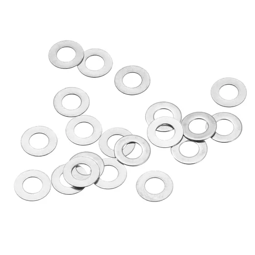 Miniatura 11 de uxcell Arandelas planas de acero inoxidable M3 304, 20 espaciadores planos ultrafinos de 0.118 x 0.197 x 0.004 in para tornillo de tornillo