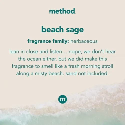 Miniatura 3 de Method Detergente líquido para lavandería; aroma a salvia de playa, removedor de manchas; 66 cargas por botella de 53.5 onzas; (paquete de 1)