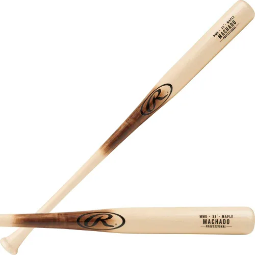 Miniatura 19 de Rawlings bate de béisbol de madera de arce Pro Preferred Perfil de juego - Trout/Harper/Machado/Albies Negro/Dorado Pro Preferred Bryce