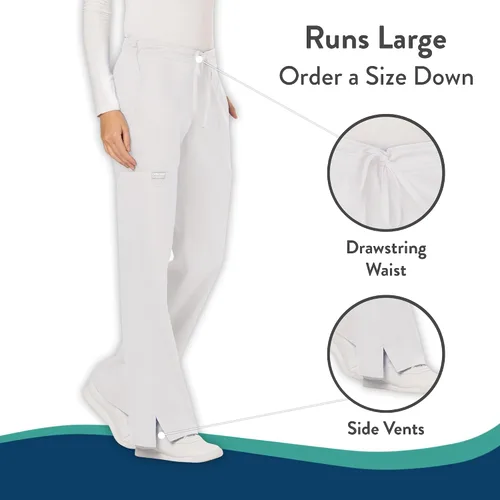 Miniatura 3 de Cherokee - Pantalones quirúrgicos elásticos Workwear Revolution WW120 para mujer, suaves y con cordón ajustable