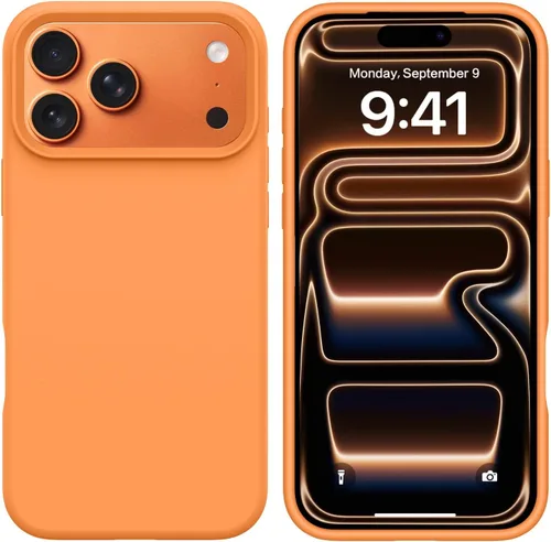 Miniatura 404 de GUAGUA Funda compatible con iPhone 17 Pro Max de 6.9 pulgadas, silicona líquida, goma de gel suave, delgada, forro de microfibra delgada