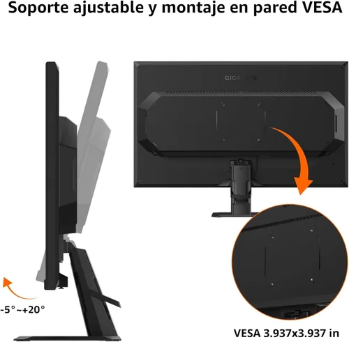 Miniatura 5 de GIGABYTE - GS27QA SA - Monitor para juegos IPS de 27" - QHD 2560x1440-180Hz - 1ms MPRT - AMD FreeSync - HDMI, DP - Negro