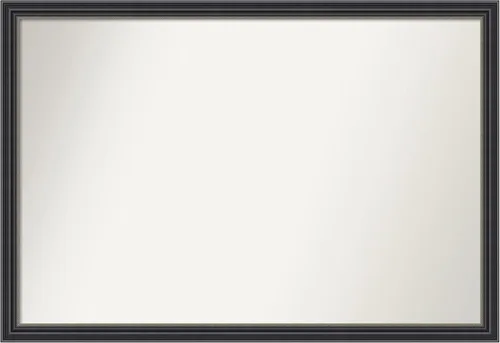 Miniatura 561 de Amanti Art Espejo de baño negro para sobre fregadero, 22 x 22 pulgadas, espejo de tocador cuadrado estrecho negro Avon, marco de madera casual